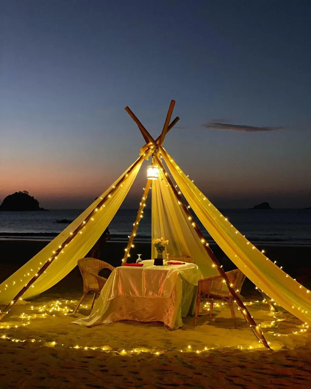 Romantic Cabana Dinner by the Beach, North Goa