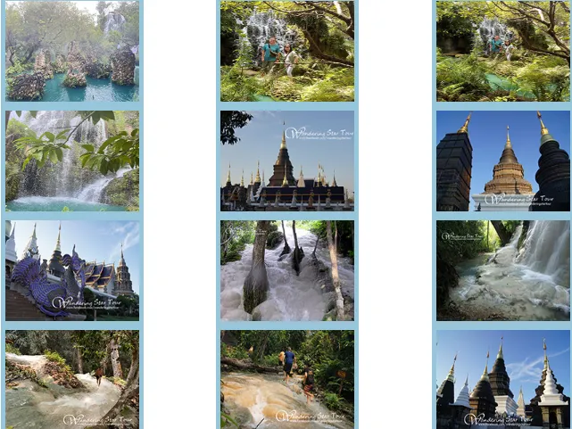 Dantewada Land of Angles and Waterfall Park & Wat Baan Den Temple & Sticky Waterfall, Chiang Mai