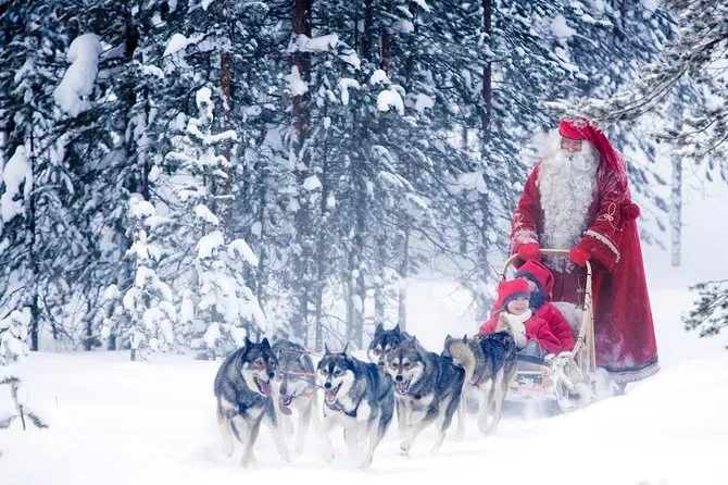 Rovaniemi: Meet Santa Claus, Reindeer Sleigh Ride & Huskies, Rovaniemi