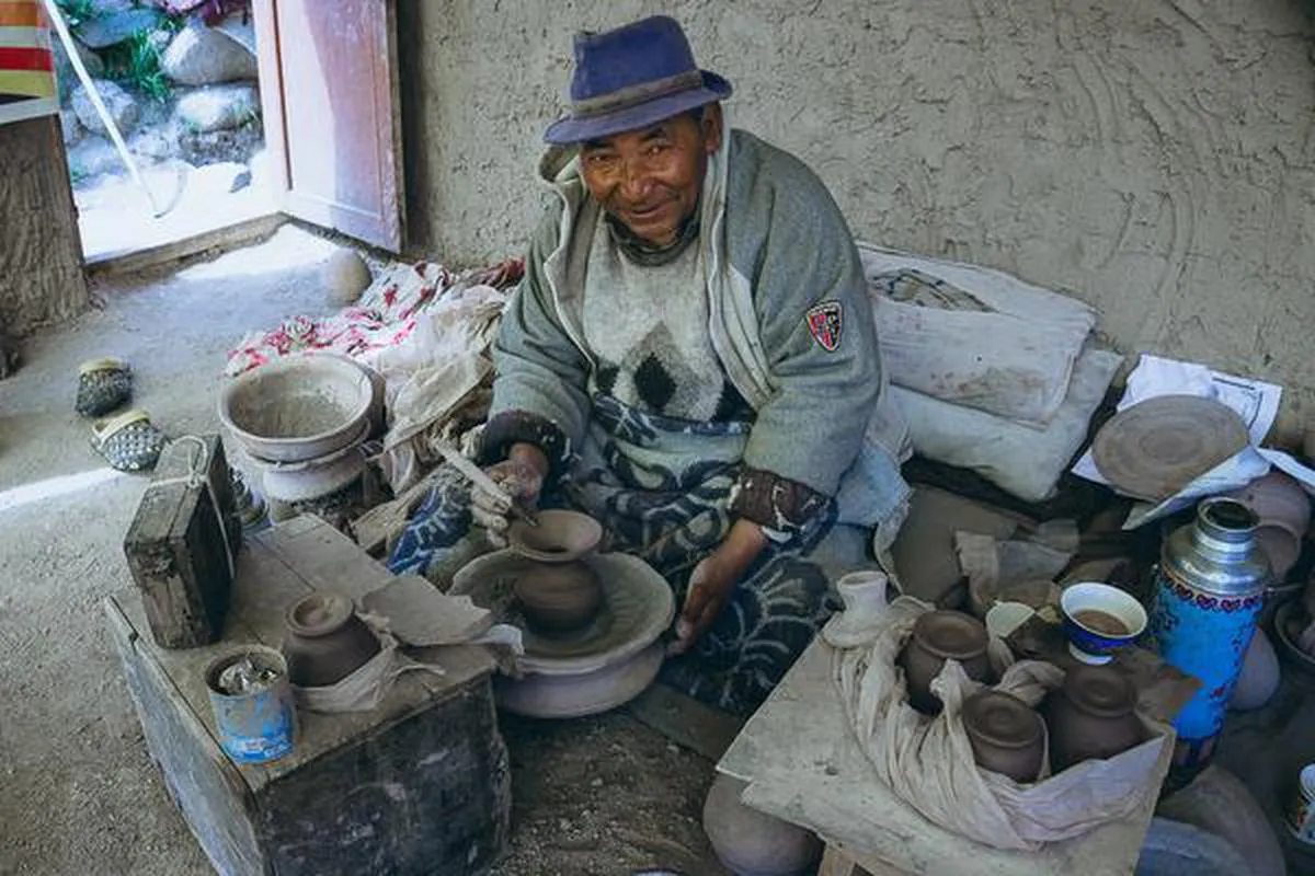 Pottrey Session with last potter family of ladakh with lunch, Leh
