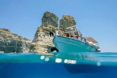 Explore Delfinia Milos, Milos