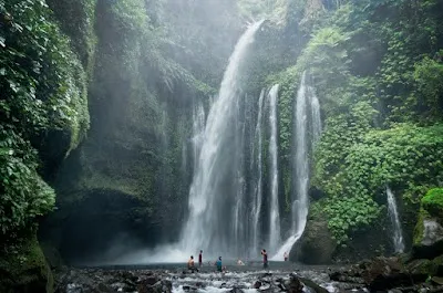 Explore Sendang Gile Waterfall, Gili Islands